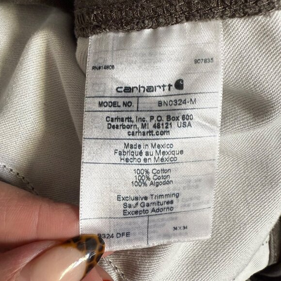 Carhartt Mens Relaxed Fit Green WorkWear Pants 34x34 Cotton Utility Canvas - Picture 6 of 13